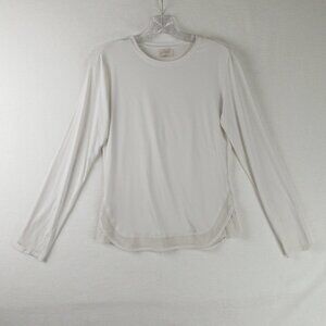 Chase 54 White Long Sleeve Tee Size S Lightweight Curved Hem